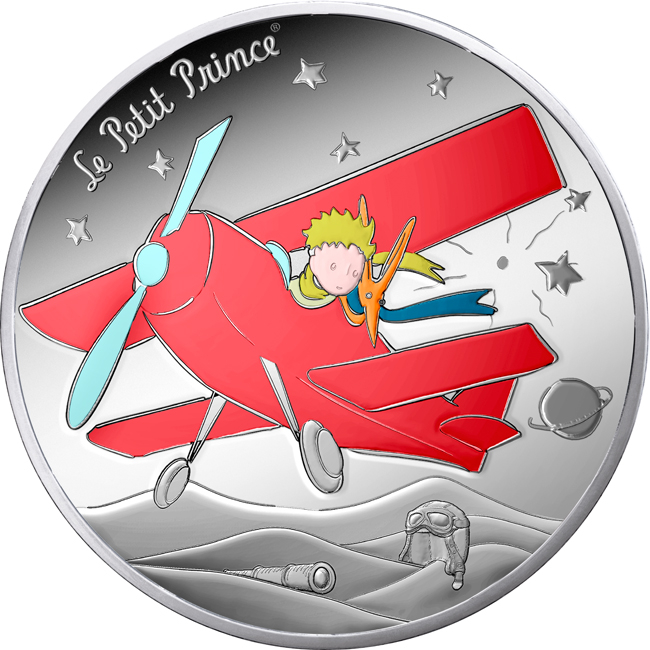 Malý princ - Letadlo 2026 (80. výročí), stříbrná mince v etuji, 22 g