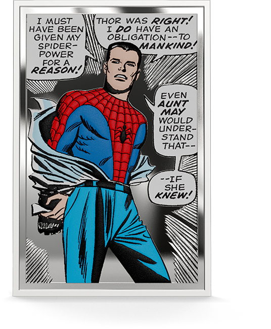 Spider Man 2026 -The Power, The Duty, The Choice, stříbrná mince v etuji, 1 oz