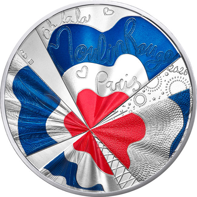 Moulin Rouge 2026, stříbrná mince v etuji, 13 g