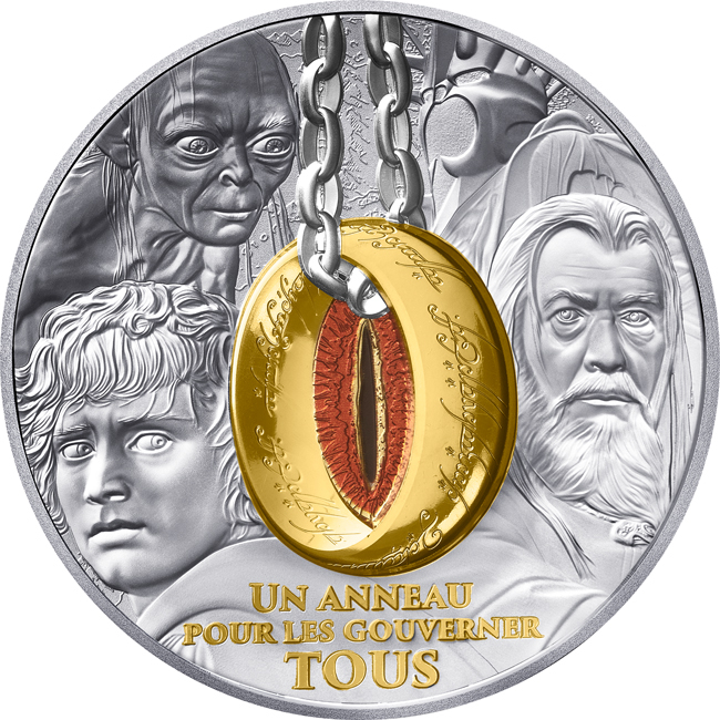 Pán prstenů: Jeden prsten 2026, Francie - 25. výročí, stříbrná mince v etuji, 1 oz