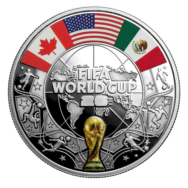 Fotbal - FIFA World Cup 2026, stříbrná mince 20 g
