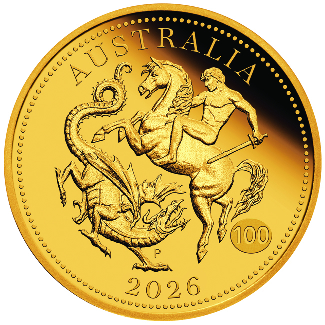 Sovereign (Panovník) 2026 - Austrálie, zlatá mince v etuji, 1/4 oz