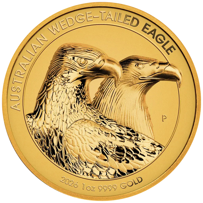 Australský orel klínoocasý 2026, zlatá mince v etuji, 1 oz