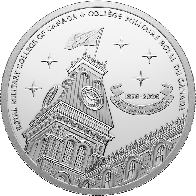 Královská vojenská akademie 2026, stříbrná mince v etuji, 1 oz