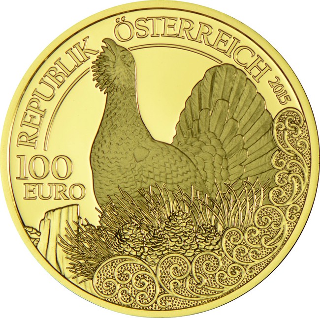 Tetřev 2015, zlatá mince