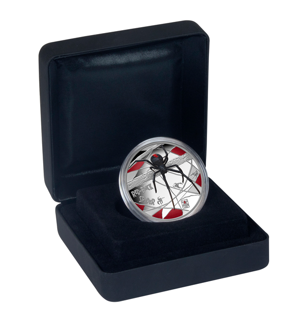 Snovačka jedovatá (Redback spider) 2026, stříbrná mince v etuji, 1 oz