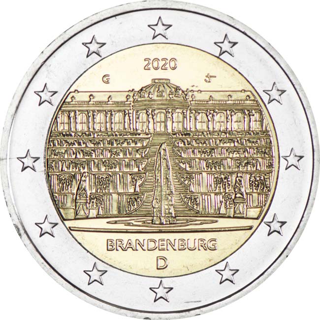 Braniborsko - Zámek Sanssouci - G, CuNi
