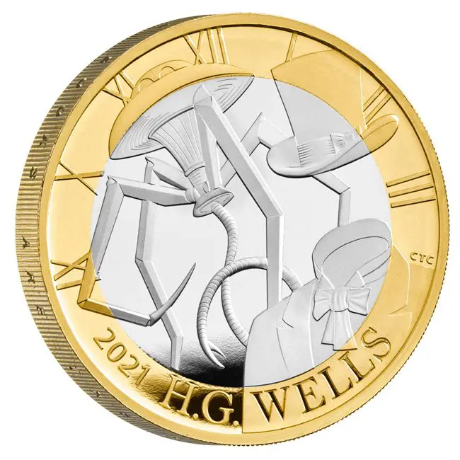 H.G. Wells - Otec sci-fi 2021 - 75. výročí, stříbrná mince v etuji, 12 g