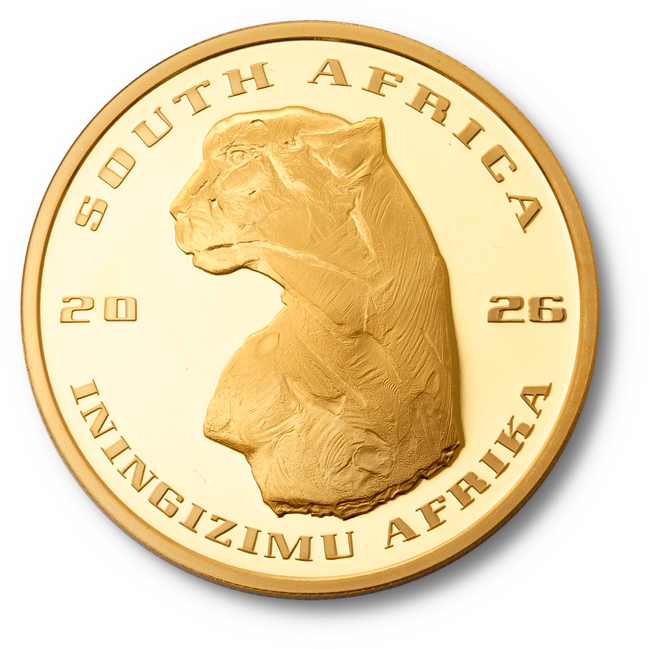Africké teritorium: Gepard 2026, zlatá mince v etuji, 1/4 oz