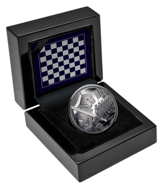 Šachy: Pěšec 2026, stříbrná mince v etuji, 1 oz
