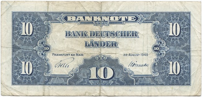 10 Deutsche Mark 1949 (Allegorische Darstellungen)