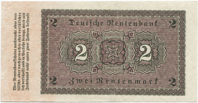 2 Rentenmark 1923