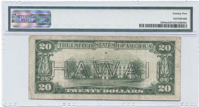 20 Dollars 1934 (Jackson) Hawaii Note