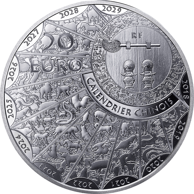 Lunární koza 2027 - Francie, stříbrná mince v etuji, 1 oz
