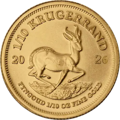 Zlatá minca Krugerrand 2026, 1/10 oz