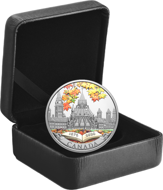 Parlamentní knihovna 2026 - 150. výročí, stříbrná mince v etuji, 1 oz