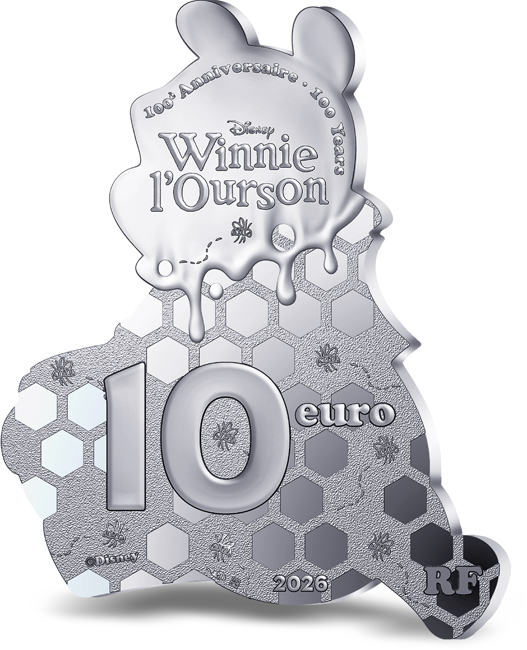 Winnie the Pooh 2026 - miniatura, stříbrná mince v etuji, 22 g