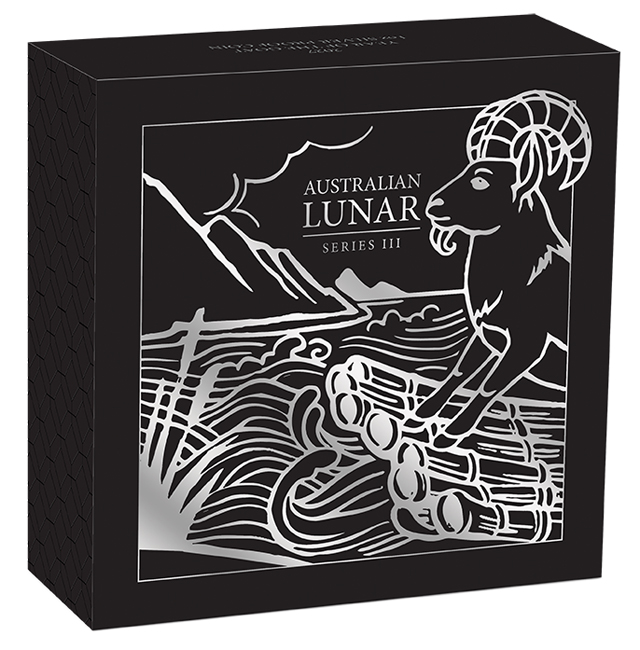 Lunární koza 2027 - Austrálie, stříbrná mince v etuji, 1 oz