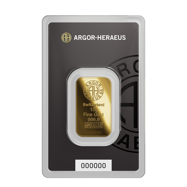 Zlatý zliatok Argor Heraeus 10 g