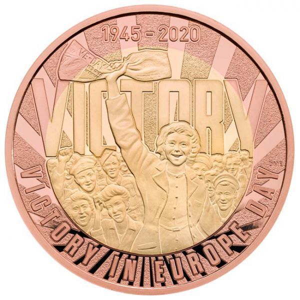 2 libra Zlatá mince 75 let Den vítězství