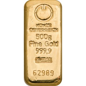 Zlatý zliatok Rakouská mincovna 500 g
