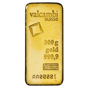 Zlatý zliatok Valcambi 500 g