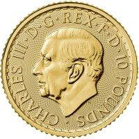 Zlatá minca Britannia 1/10 Oz -Charles III 2023
