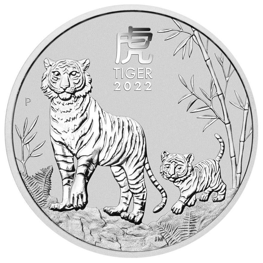 Strieborná minca Rok Tigra 2022 PP, 1/2 oz